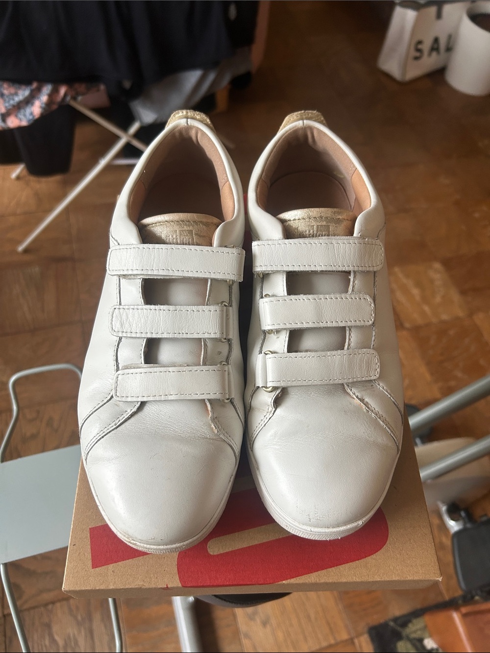 White sneakers